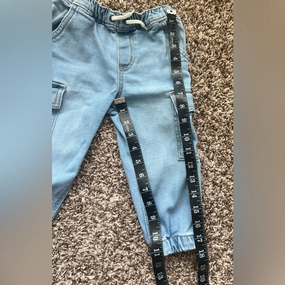 OshKosh B’Gosh Denim Cargo Pants Elastic Waist Toddler 24M (0784)